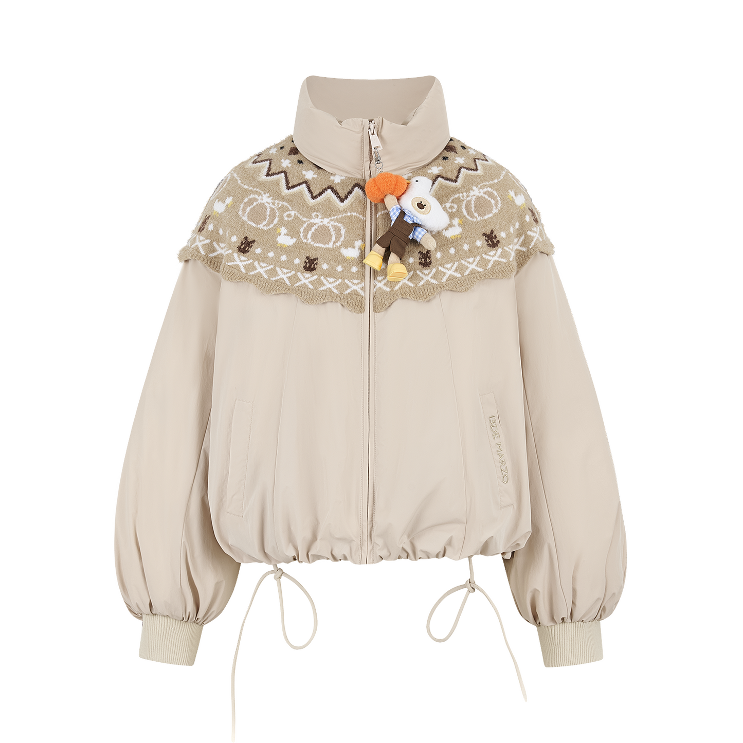 13DE MARZO Marzo Valley Bear Bud Down Jacket Khaki