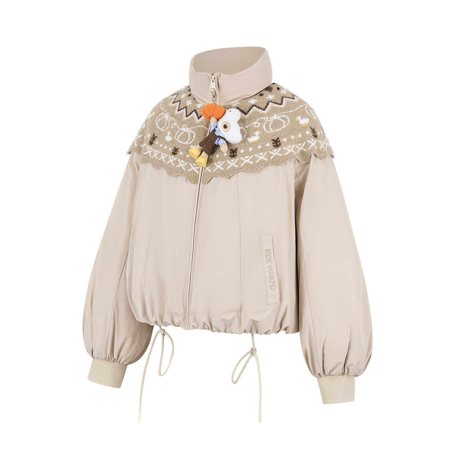 13DE MARZO Marzo Valley Bear Bud Down Jacket Khaki