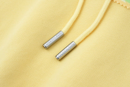 13DE MARZO Lollipop Wrapper Cropped Hoodie Yellow