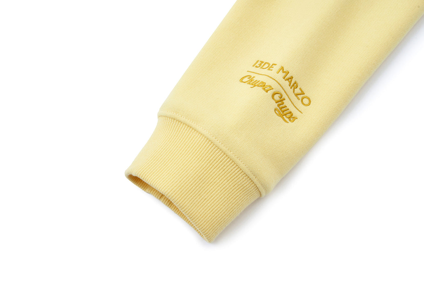 13DE MARZO Lollipop Wrapper Cropped Hoodie Yellow