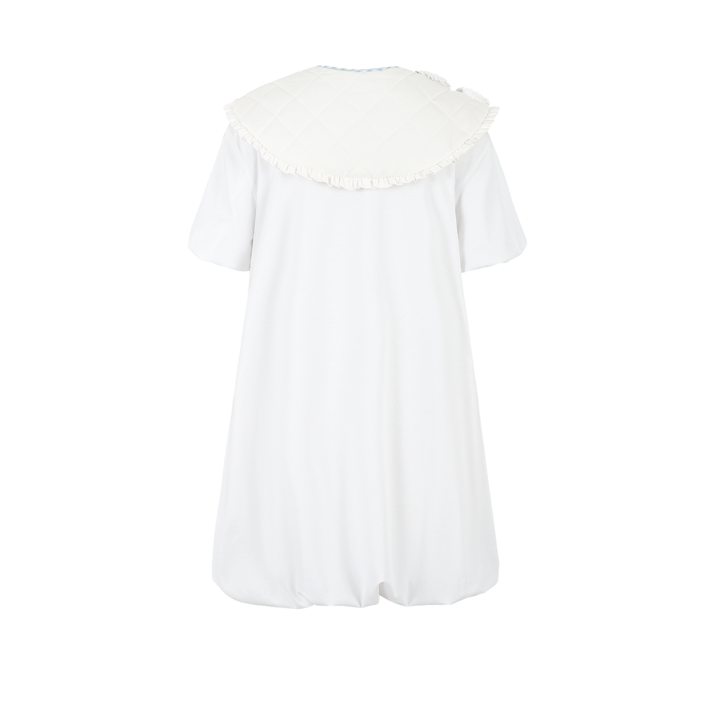 13DE MARZO Nighty Night Bear Collar Dress White
