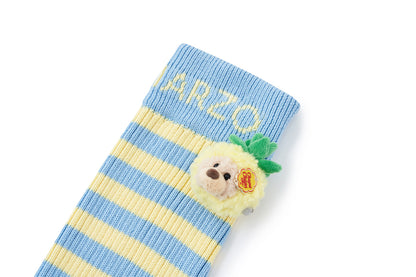 13DE MARZO Bear Rainbow Leg Warmer Blue