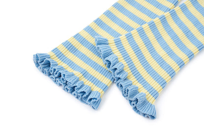 13DE MARZO Bear Rainbow Leg Warmer Blue