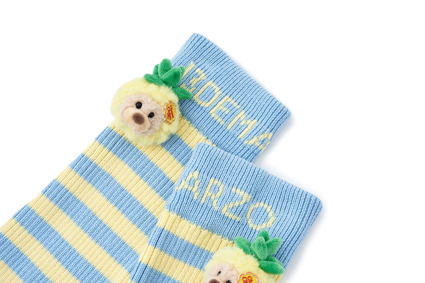 13DE MARZO Bear Rainbow Leg Warmer Blue