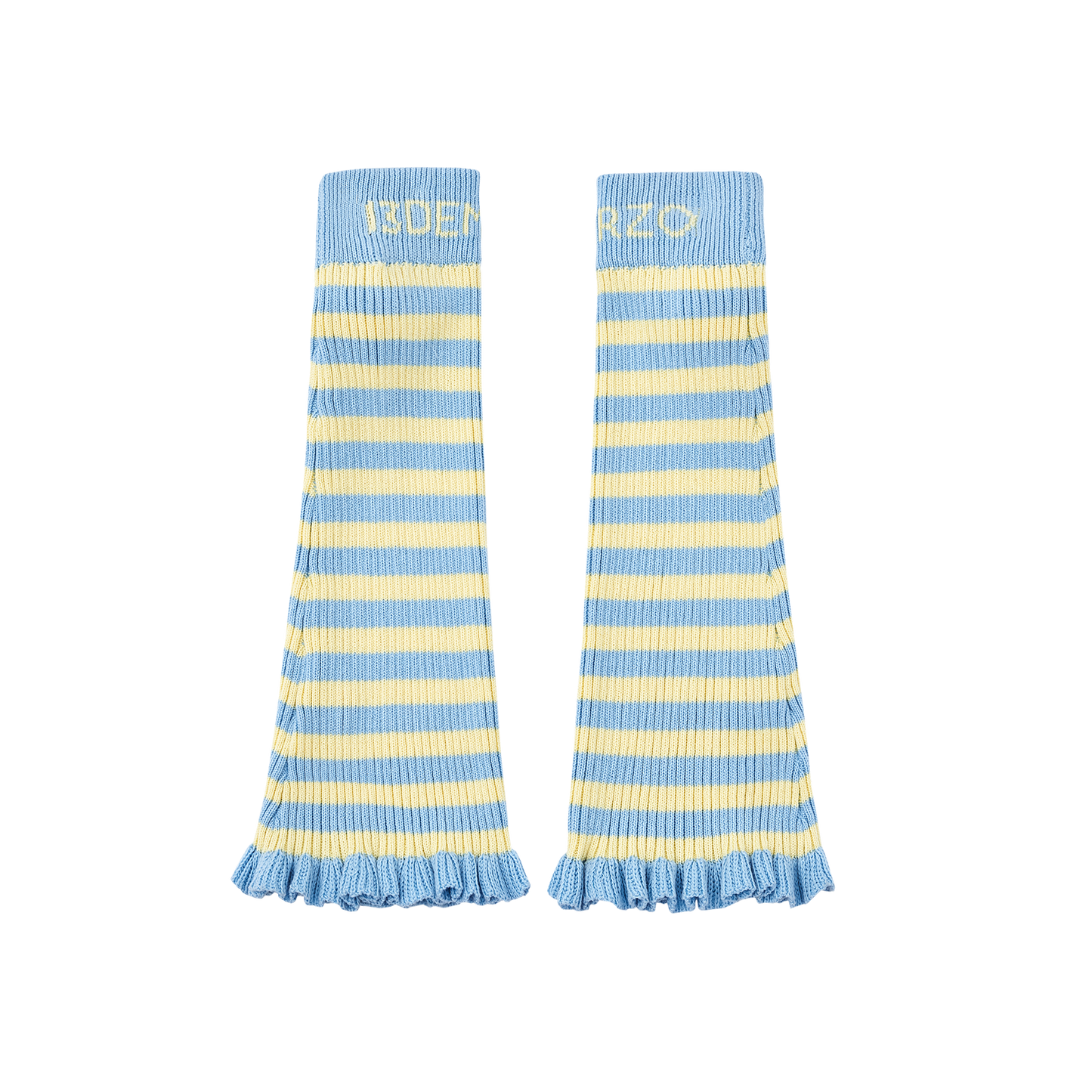 13DE MARZO Bear Rainbow Leg Warmer Blue