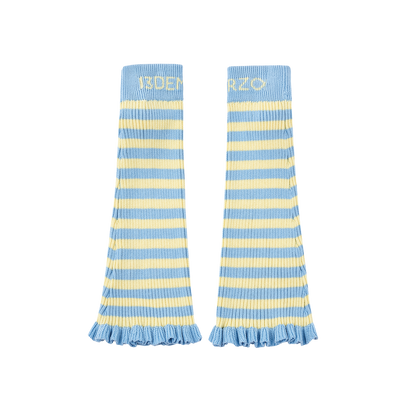 13DE MARZO Bear Rainbow Leg Warmer Blue