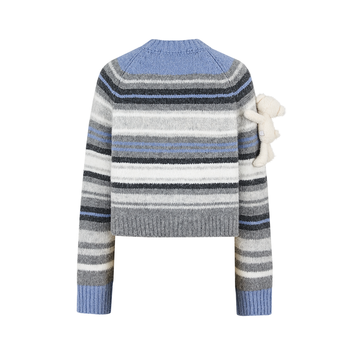 13DE MARZO Marzo Valley Colored Lines Sweater Blue