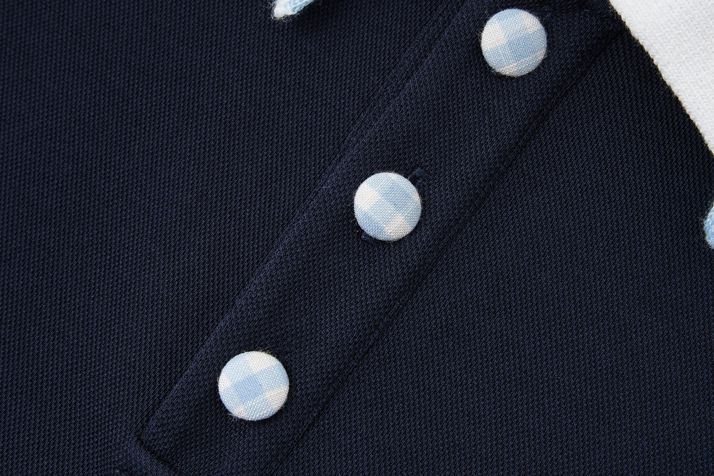 13DE MARZO Nighty Night Bear Long-Sleeve Polo Navy Blue