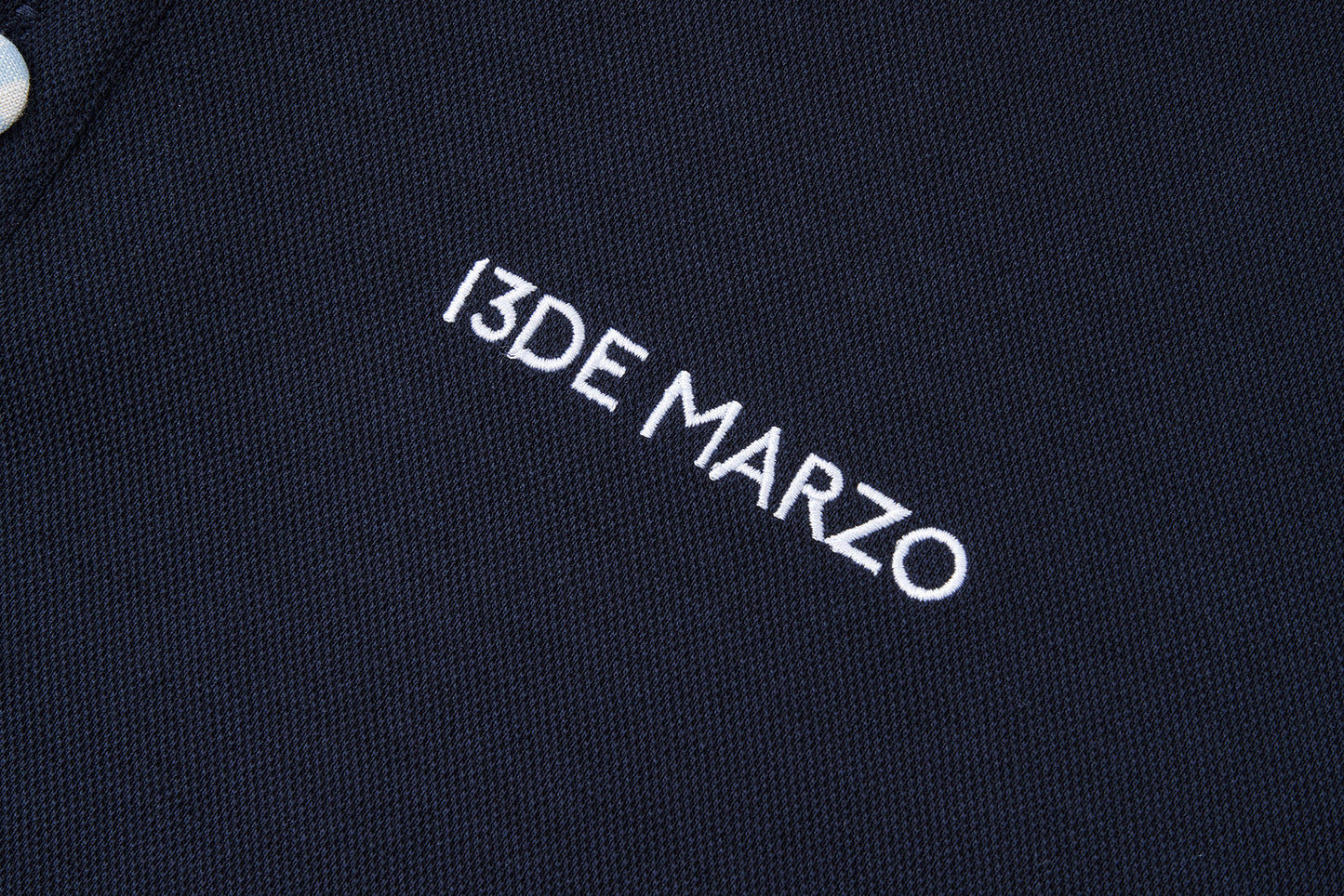 13DE MARZO Nighty Night Bear Long-Sleeve Polo Navy Blue