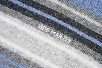 13DE MARZO Marzo Valley Colored Lines Sweater Blue
