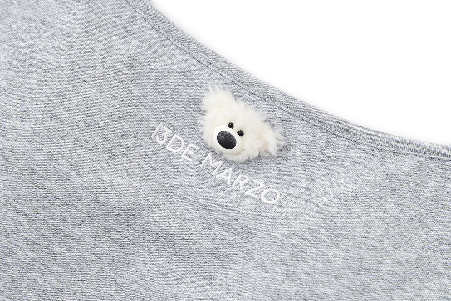 13DE MARZO Mini Bear Print Vest Grey