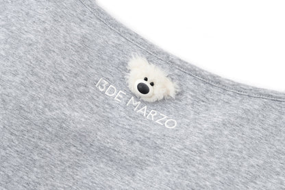13DE MARZO Mini Bear Print Vest Grey