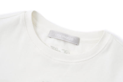 13DE MARZO Bear Magic Mirror Top White