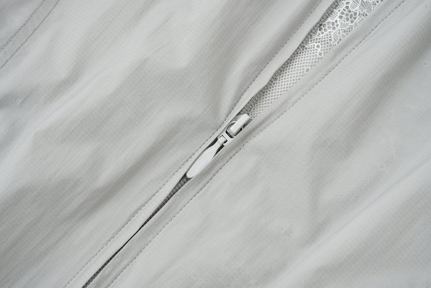 13DE MARZO Lace Collar Lightweight Jacket Grey