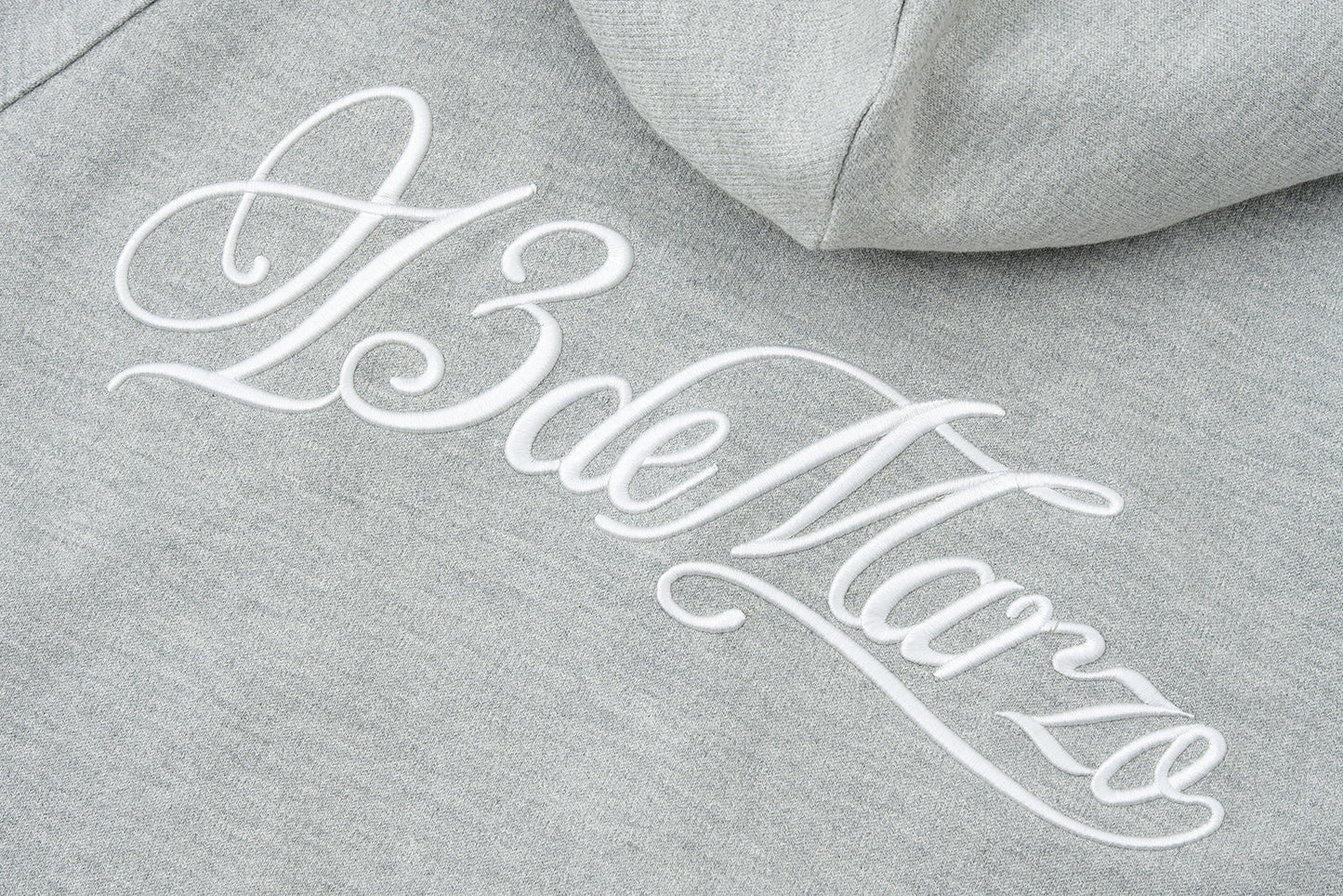13DE MARZO Lace-Brim Pullover Hoodie Grey
