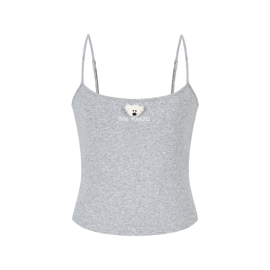 13DE MARZO Mini Bear Print Vest Grey