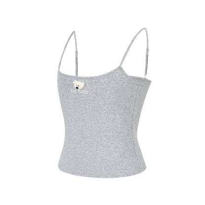 13DE MARZO Mini Bear Print Vest Grey