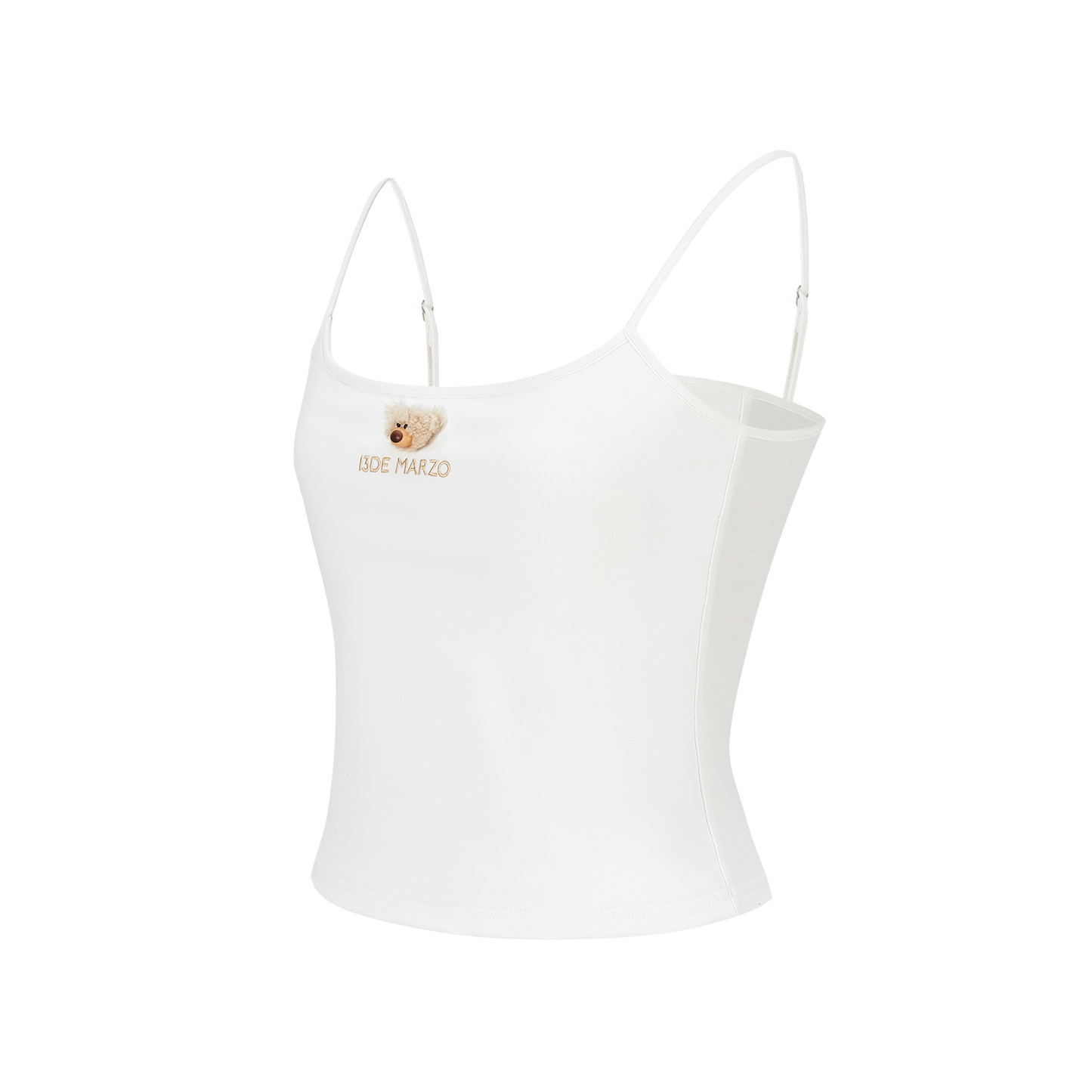 13DE MARZO Mini Bear Print Vest White