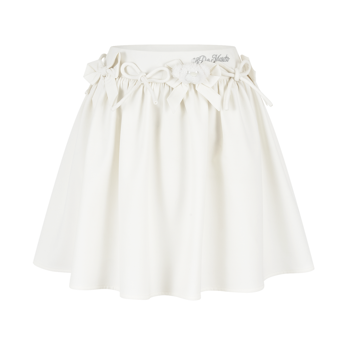13DE MARZO Mini Bear Bow Blazer Skirt Beige
