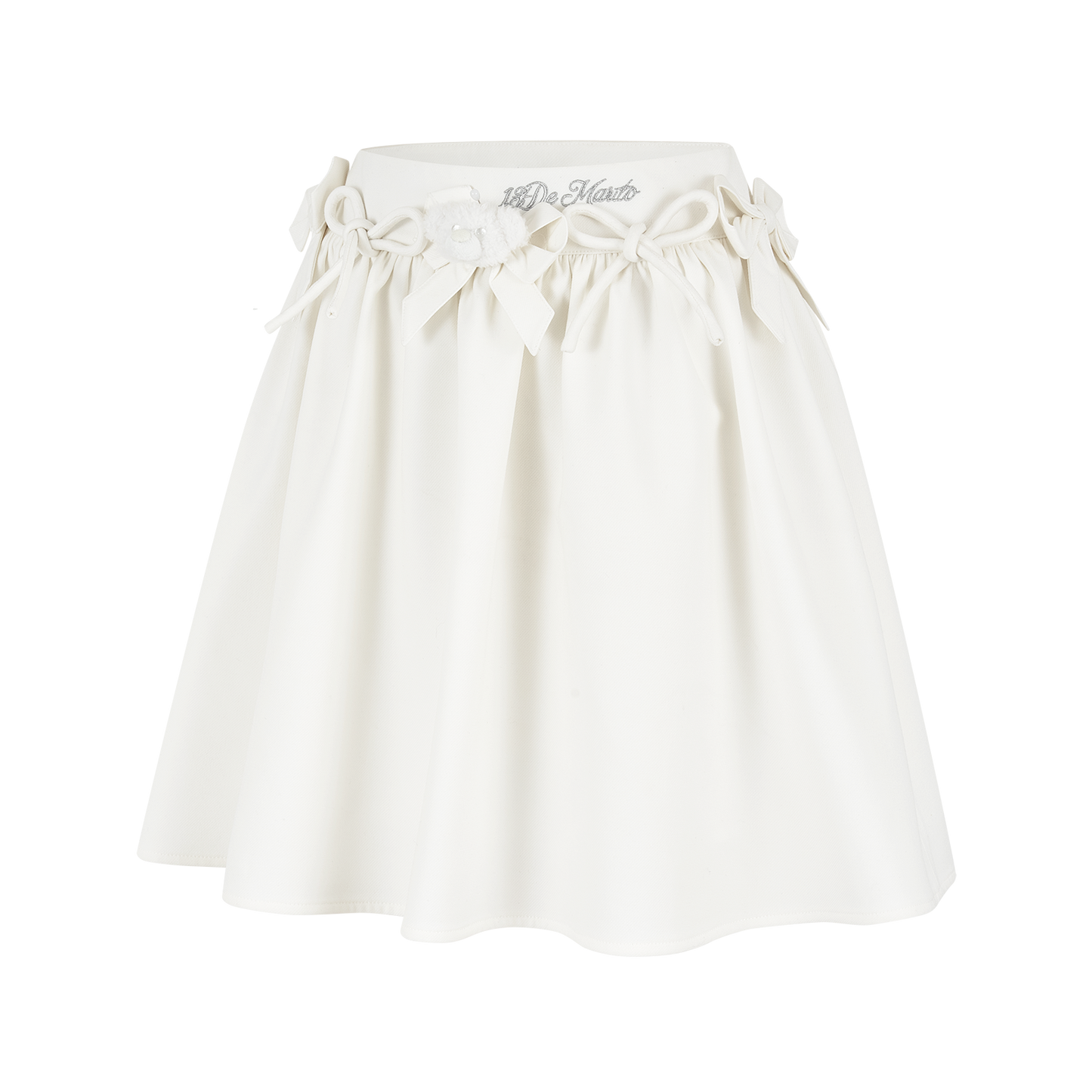 13DE MARZO Mini Bear Bow Blazer Skirt Beige