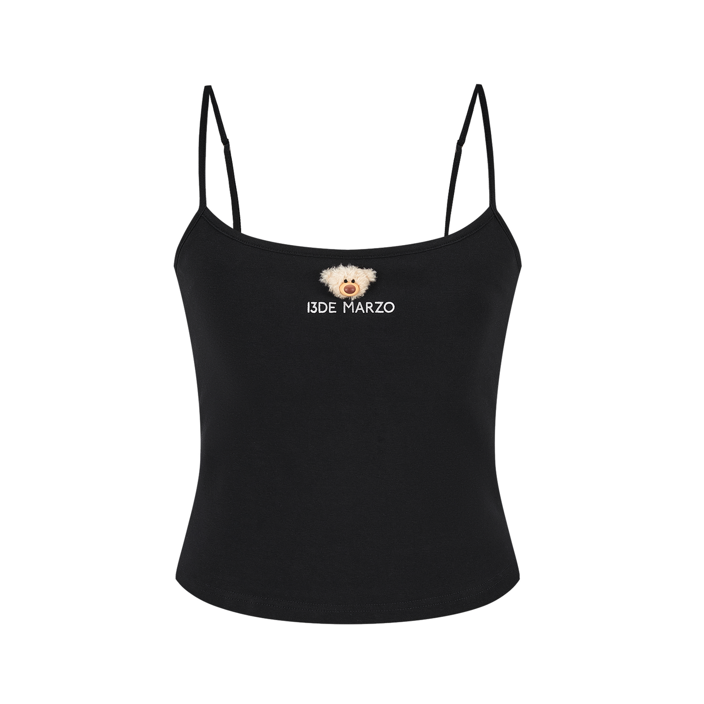 13DE MARZO Mini Bear Print Vest Black