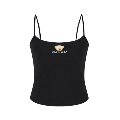 13DE MARZO Mini Bear Print Vest Black