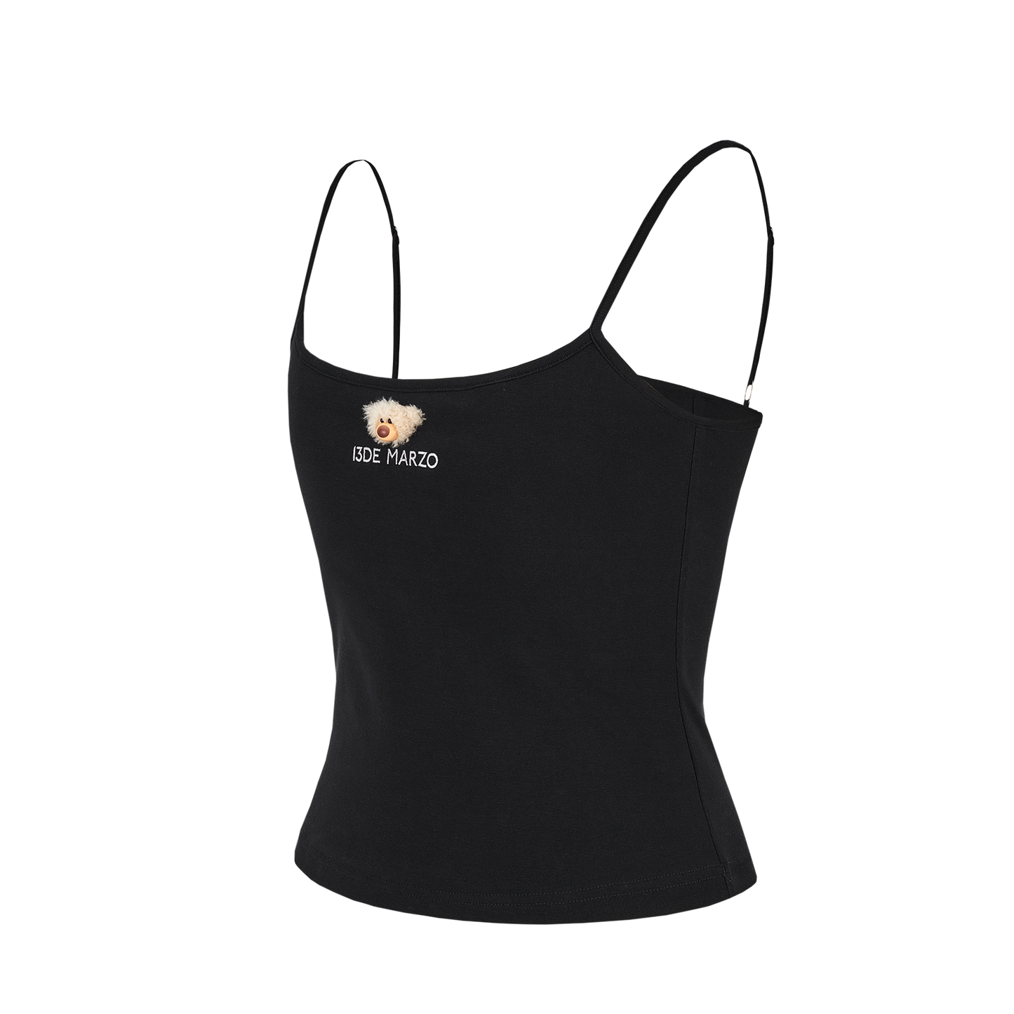13DE MARZO Mini Bear Print Vest Black