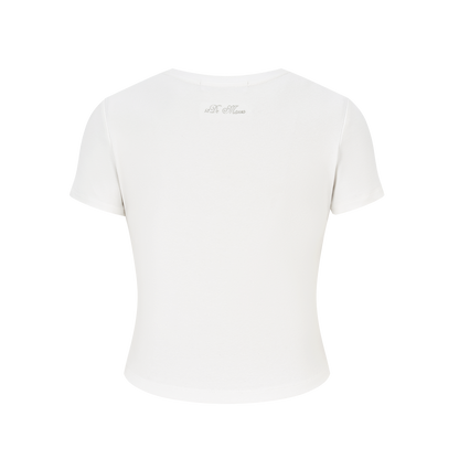 13DE MARZO Bear Magic Mirror Top White