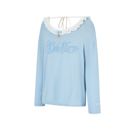 13DE MARZO Reversible Multi-Way Cover-Up Blue