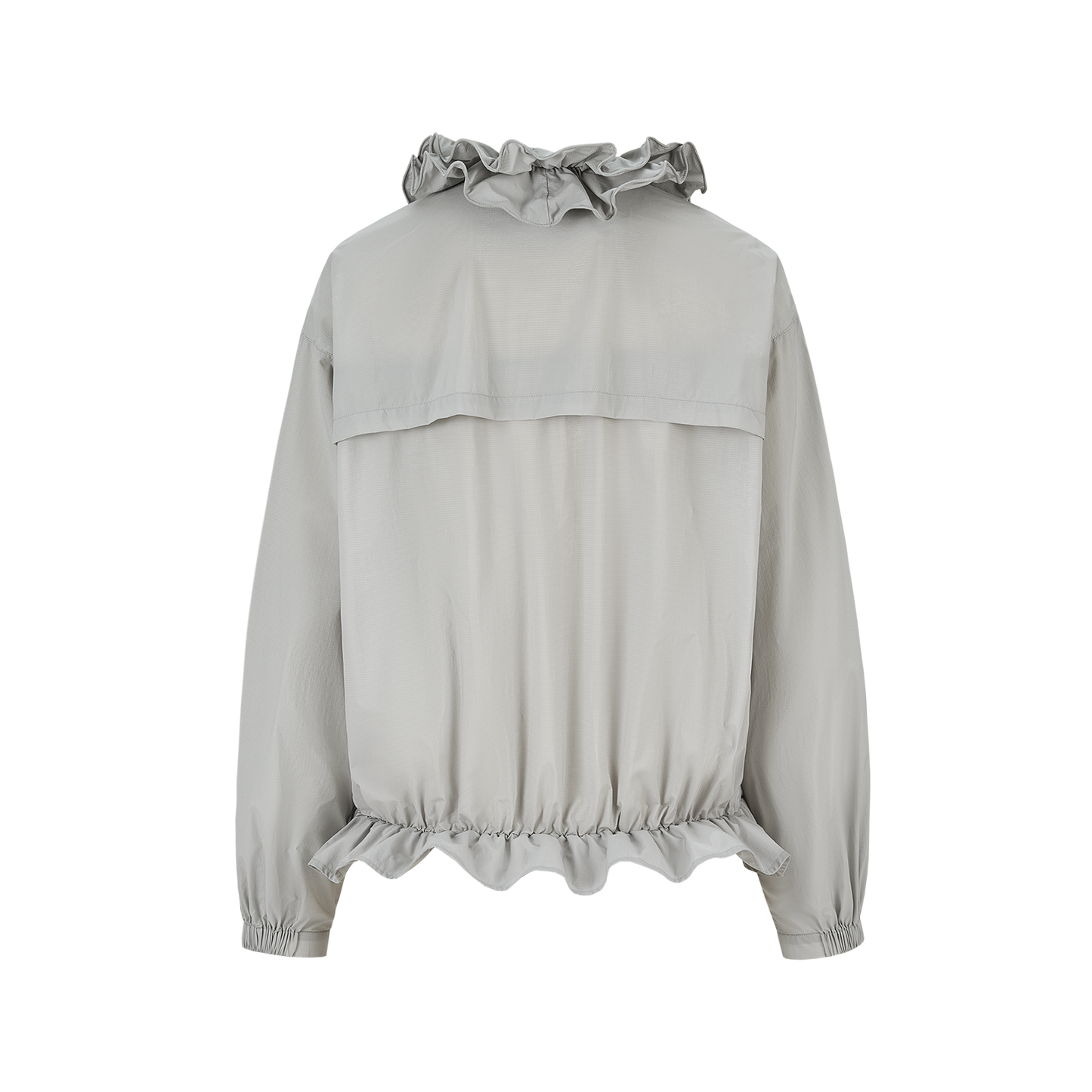 13DE MARZO Lace Collar Lightweight Jacket Grey