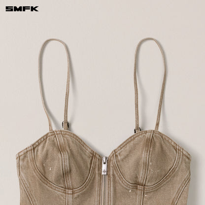 SMFK Rage Wild Origin Denim Dress Wild Cowboy Brown