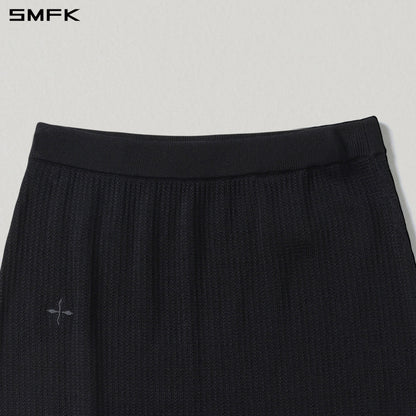 SMFK Myth Seer Strt Knit Long Dress Tencel+Silk Wild Black