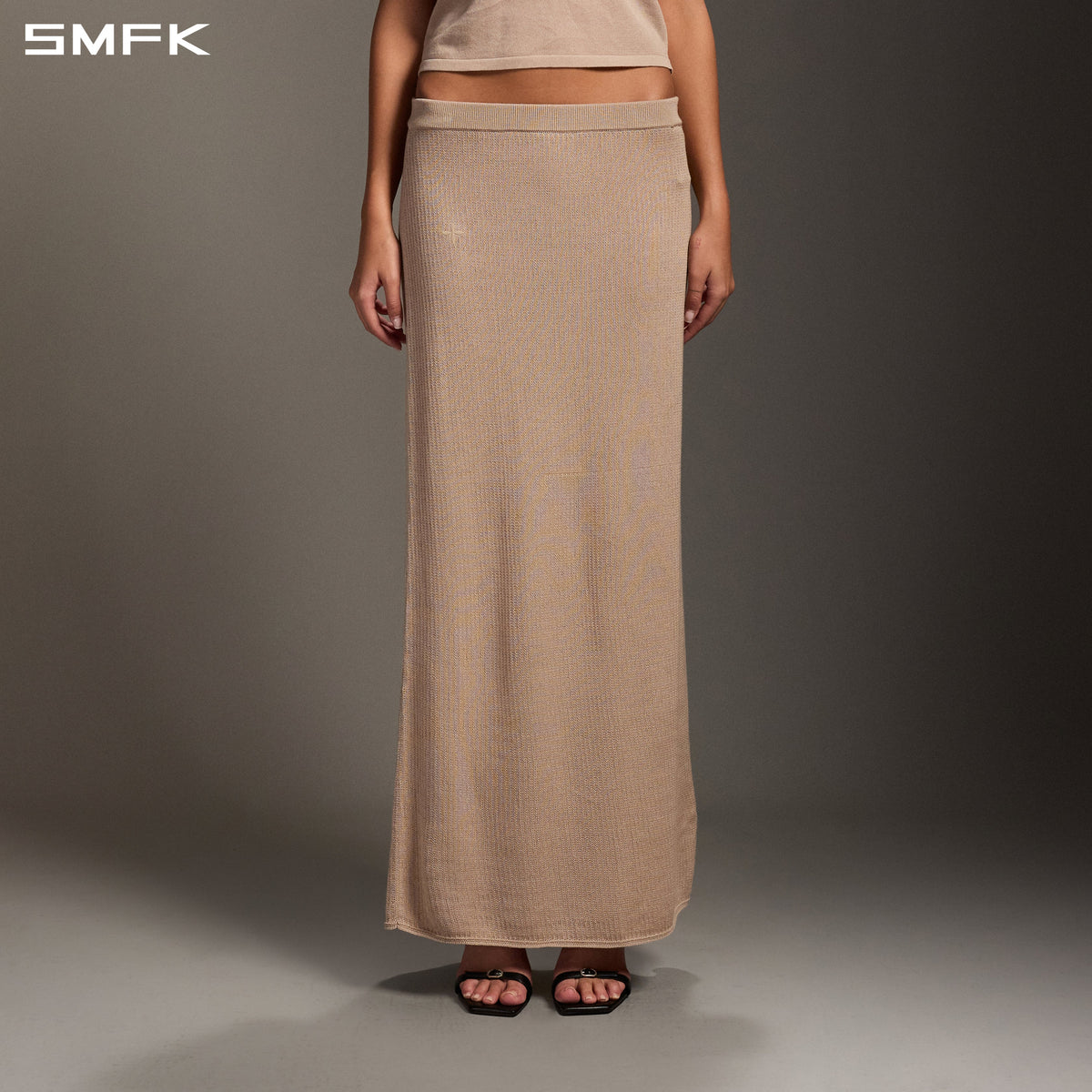 SMFK Myth Seer Strt Knit Long Dress Tencel+Silk Fresh Skin