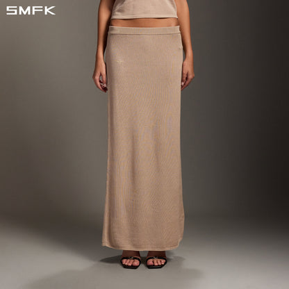 SMFK Myth Seer Strt Knit Long Dress Tencel+Silk Fresh Skin