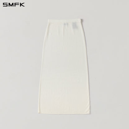SMFK Myth Seer Strt Knit Long Dress Tencel+Silk Cloud White
