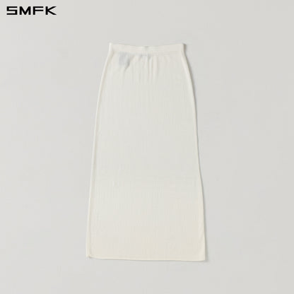 SMFK Myth Seer Strt Knit Long Dress Tencel+Silk Cloud White