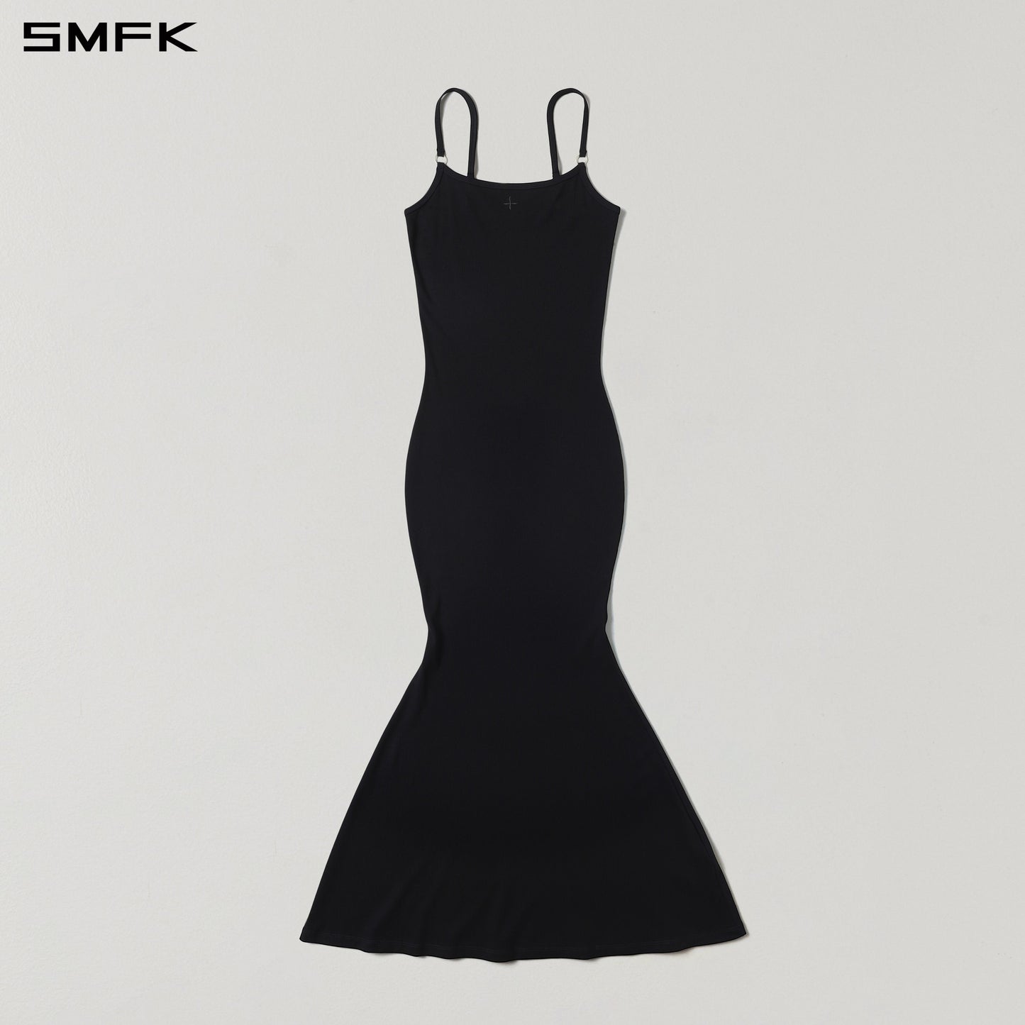 SMFK Vintage Nomadic Silk Camisole Long Dress Silk+Cotton Wild Black