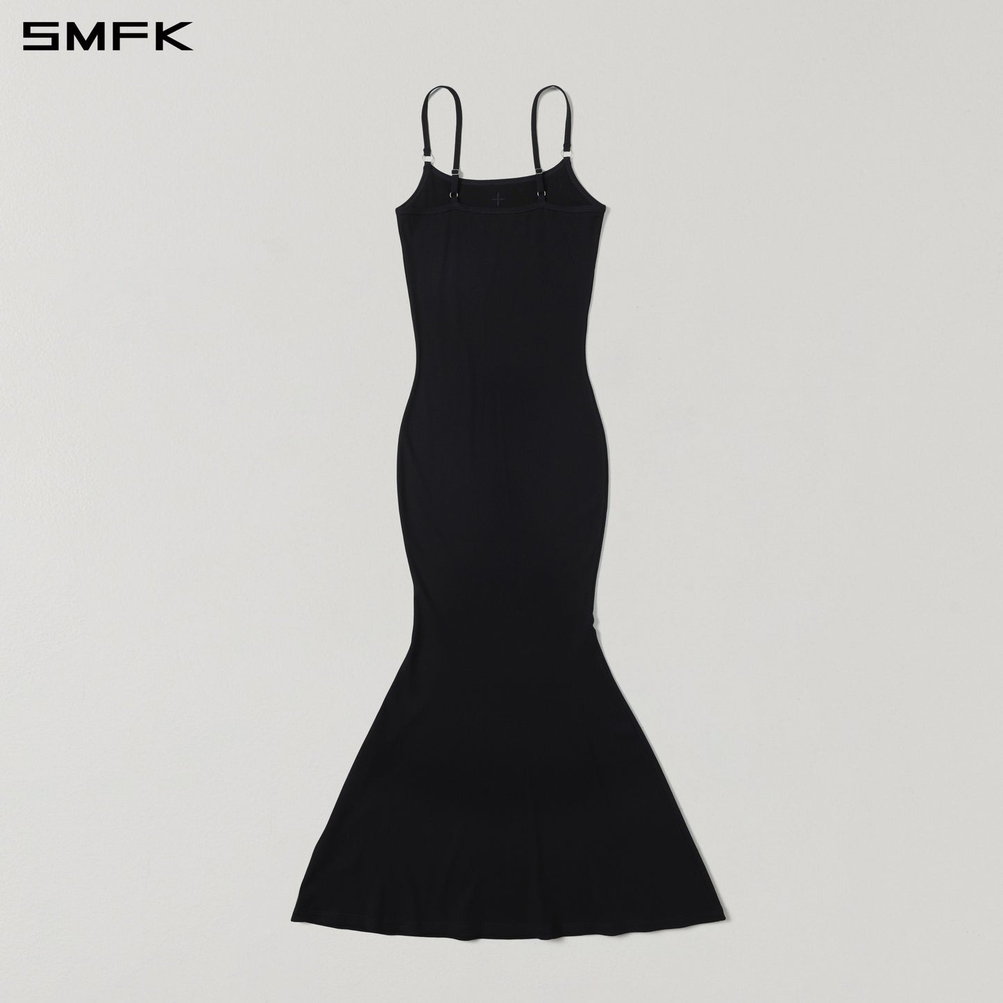 SMFK Vintage Nomadic Silk Camisole Long Dress Silk+Cotton Wild Black