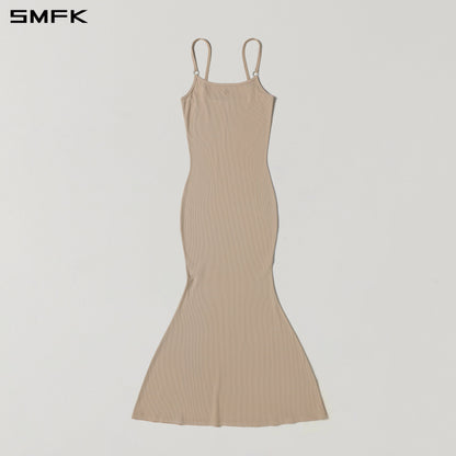 SMFK Vintage Nomadic Silk Camisole Long Dress Silk+Cotton Fresh Skin