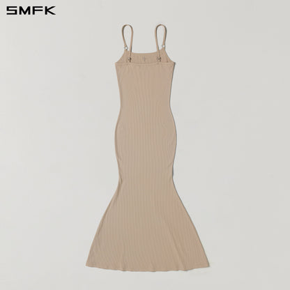 SMFK Vintage Nomadic Silk Camisole Long Dress Silk+Cotton Fresh Skin