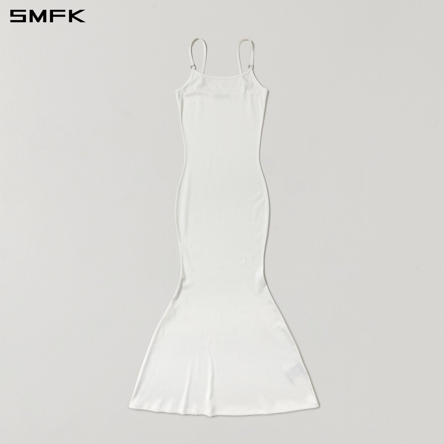 SMFK Vintage Nomadic Silk Camisole Long Dress Silk+Cotton Cloud White