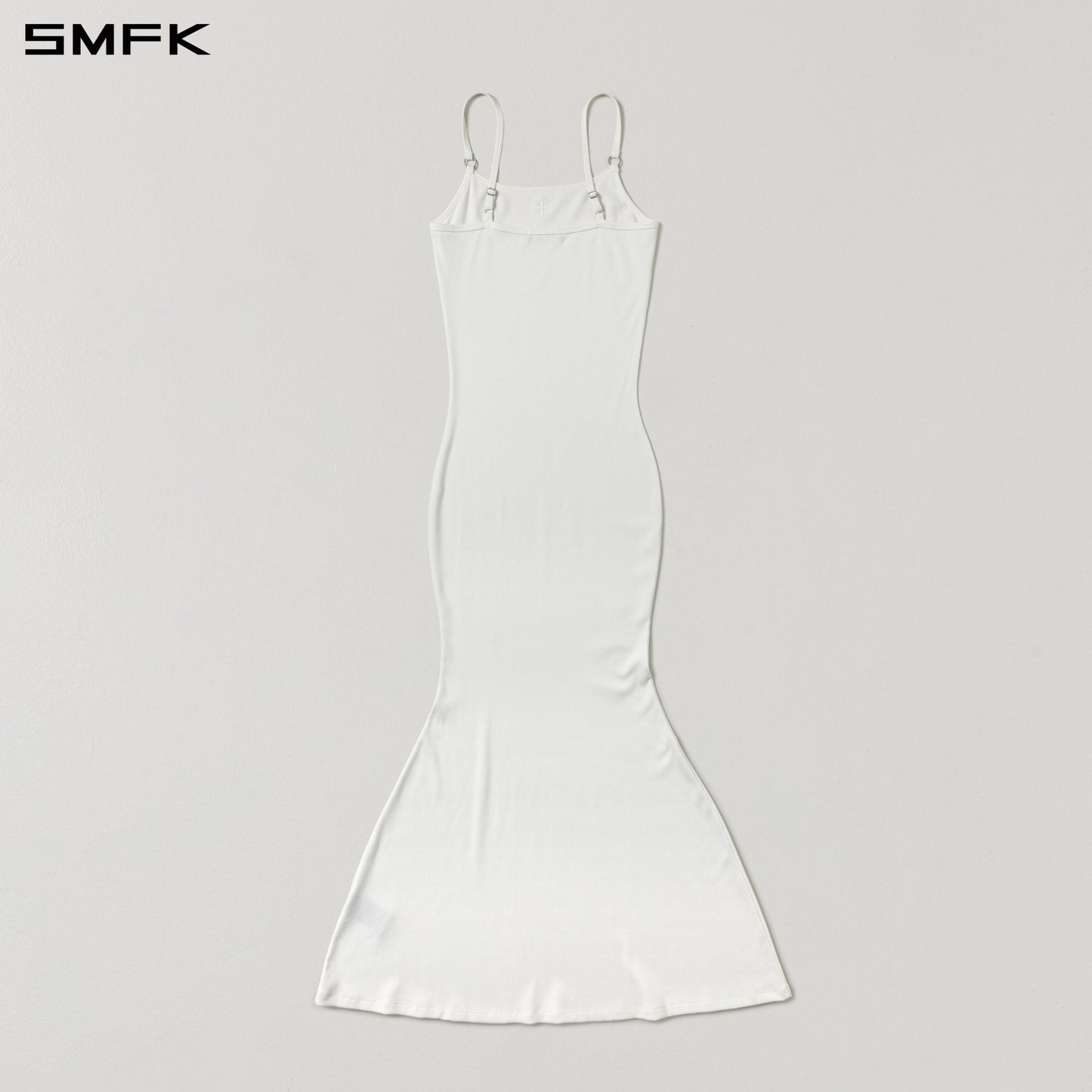 SMFK Vintage Nomadic Silk Camisole Long Dress Silk+Cotton Cloud White
