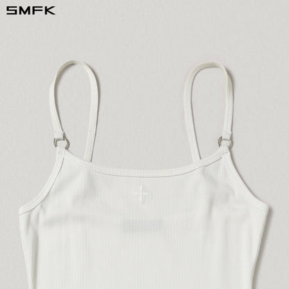 SMFK Vintage Nomadic Silk Camisole Long Dress Silk+Cotton Cloud White
