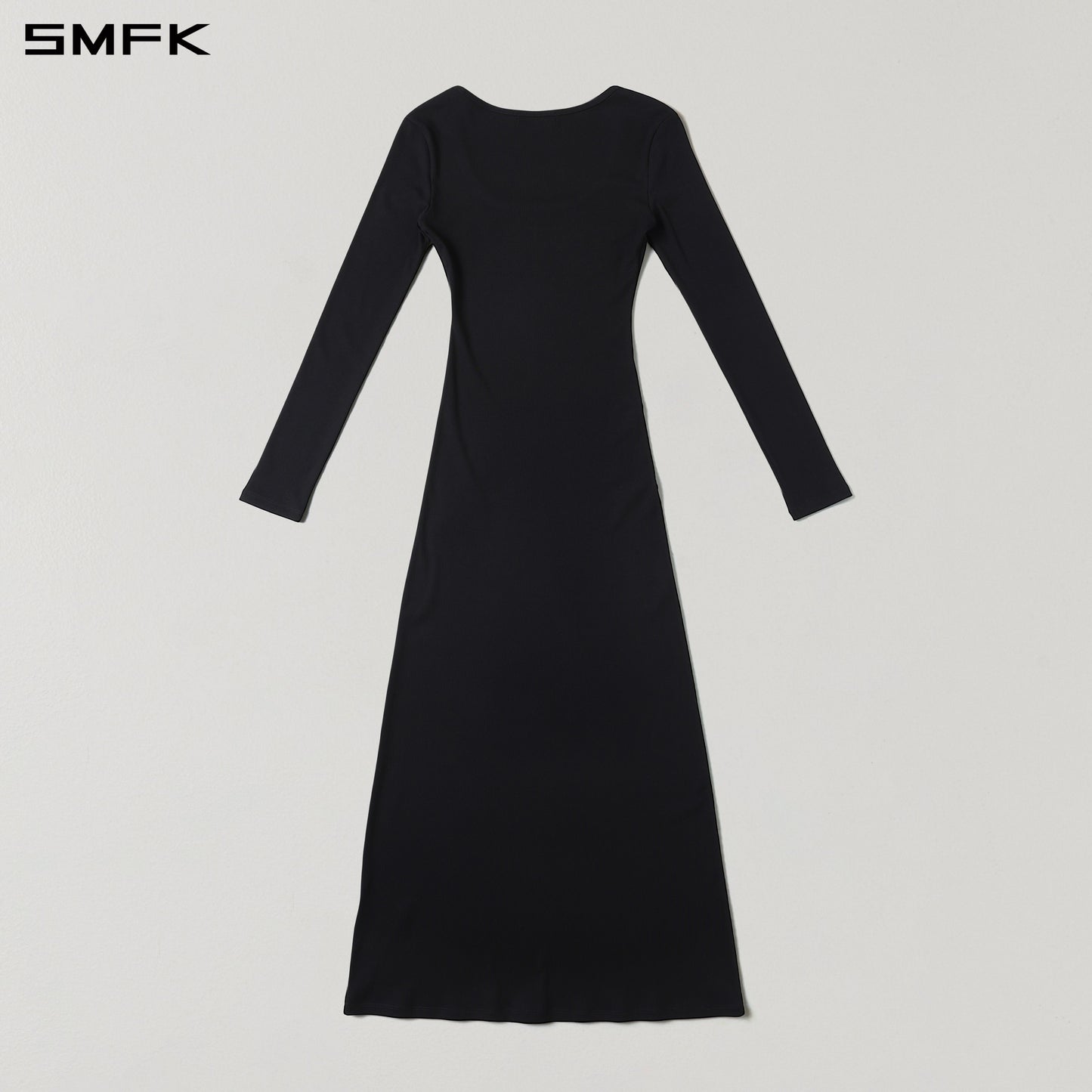 SMFK Vintage Nomadic Silk Long Dress Silk+Cotton Wild Black