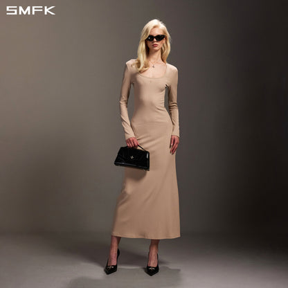 SMFK Vintage Nomadic Silk Long Dress Silk+Cotton Fresh Skin