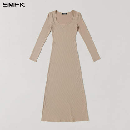 SMFK Vintage Nomadic Silk Long Dress Silk+Cotton Fresh Skin