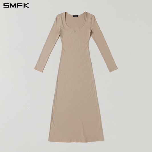 SMFK Vintage Nomadic Silk Long Dress Silk+Cotton Fresh Skin