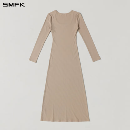 SMFK Vintage Nomadic Silk Long Dress Silk+Cotton Fresh Skin
