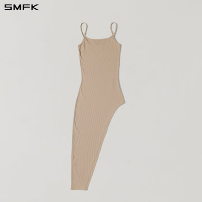 SMFK Vintage Nomadic Silk Asymmetry Camisole Dress Silk+Cotton Fresh Skin