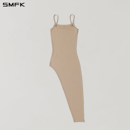 SMFK Vintage Nomadic Silk Asymmetry Camisole Dress Silk+Cotton Fresh Skin